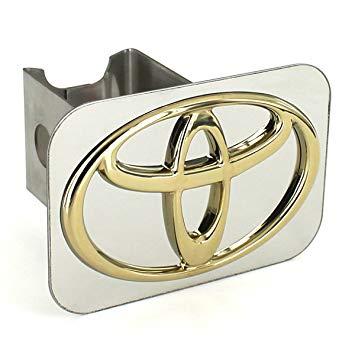 Gold Toyota Logo - Toyota Gold Logo Hitch Cover Plug: Automotive