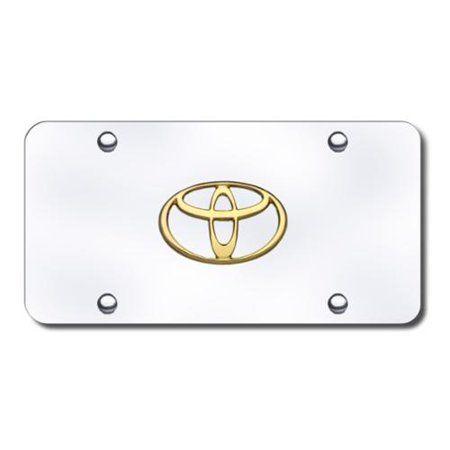 Gold Toyota Logo - Auto Gold TOY.GC License Plate Gold Toyota Logo; Chrome Plate