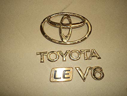 Gold Toyota Logo - Amazon.com: Toyota Camry LE V6 Gold Trunk Used Emblem Badge Logo ...