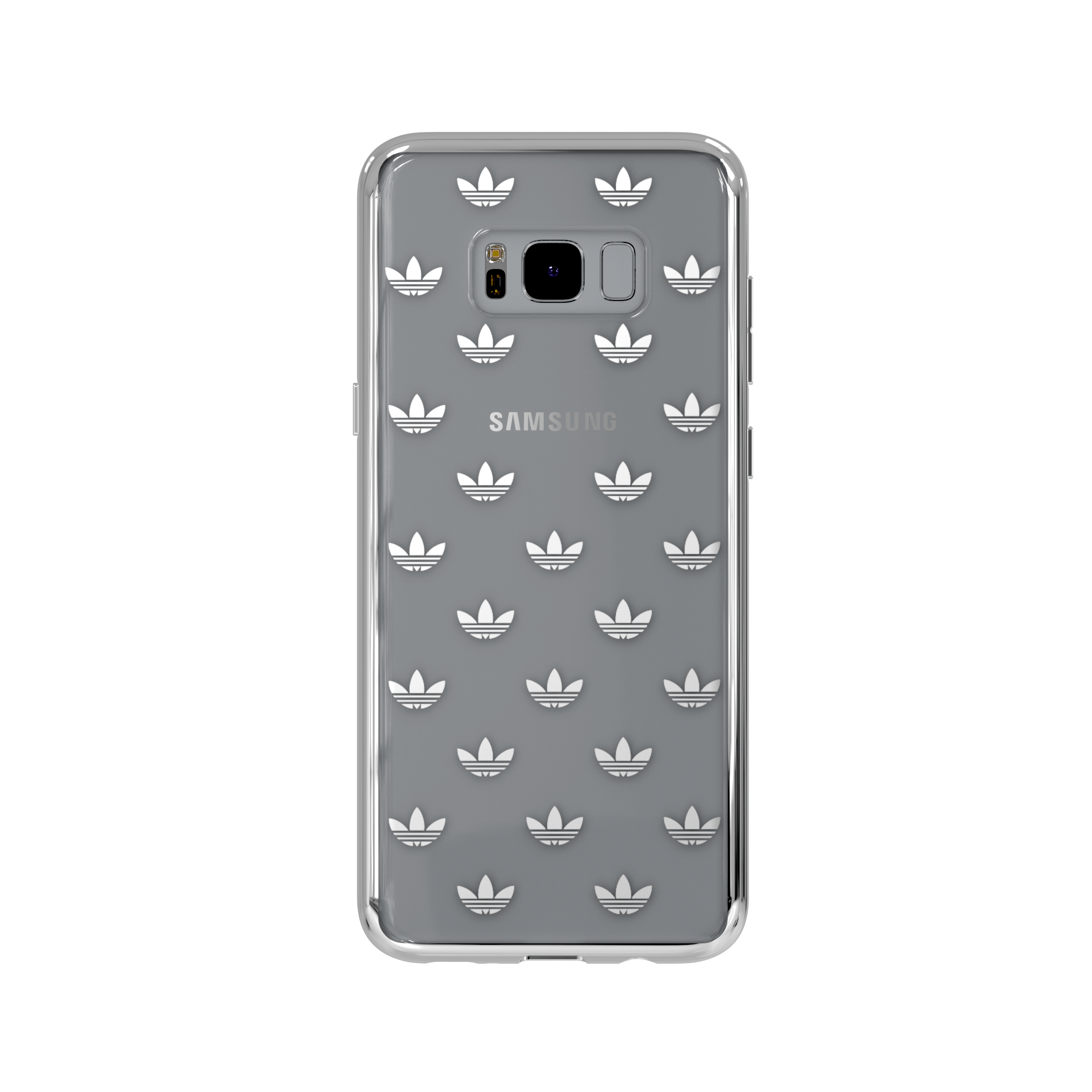 Samsung Silver Logo - Adidas Originals Trefoils Logo Clear Case for Samsung Galaxy S8