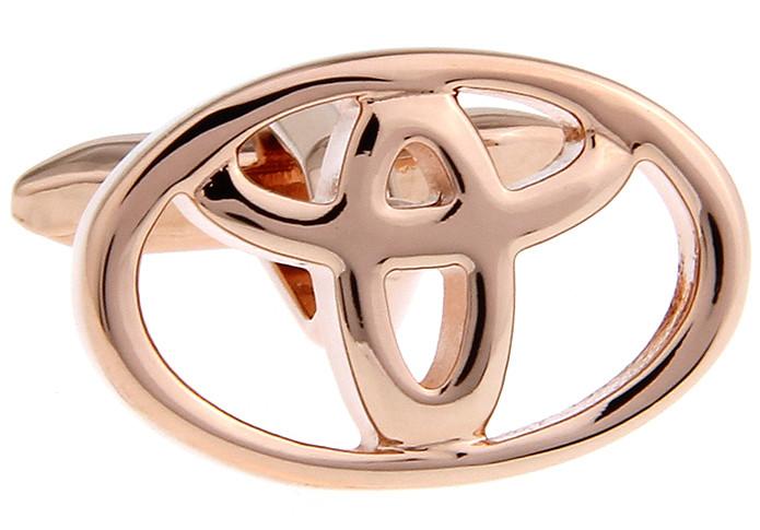 Gold Toyota Logo - Rose Gold Cars Cufflinks - Toyota Logo (Rose Gold) – The Little Link