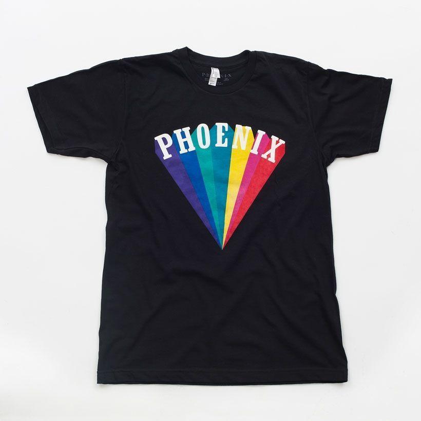 Rainbow Phoenix Logo - RAINBOW TEE BLACK The American Apparel Fine Jersey Short Sleeve T ...