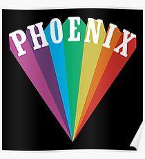 Rainbow Phoenix Logo - Rainbow Band Posters | Redbubble