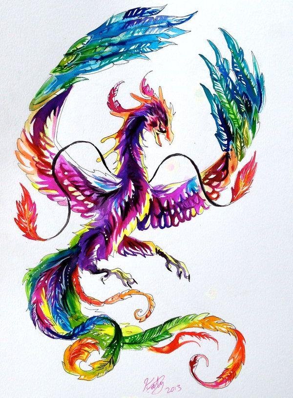 Rainbow Phoenix Logo - Phoenix discovered by Nelly on We Heart It