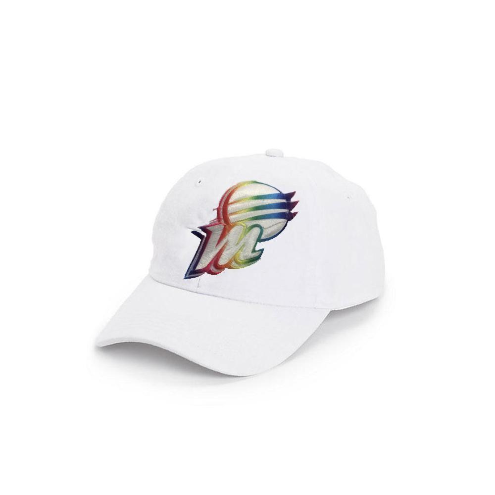 Rainbow Phoenix Logo - Phoenix Mercury Primary Rainbow Logo Slouch Cap - White ...