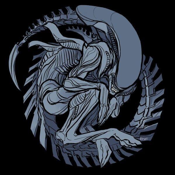 Alien Xenomorph Logo - Xenomorphs... Circle logo | Fantasy Football Logos | Xenomorph ...