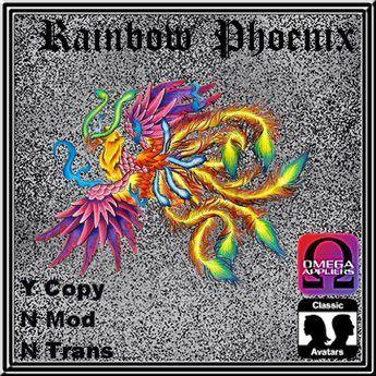 Rainbow Phoenix Logo - Second Life Marketplace - Rainbow Phoenix Back BOX