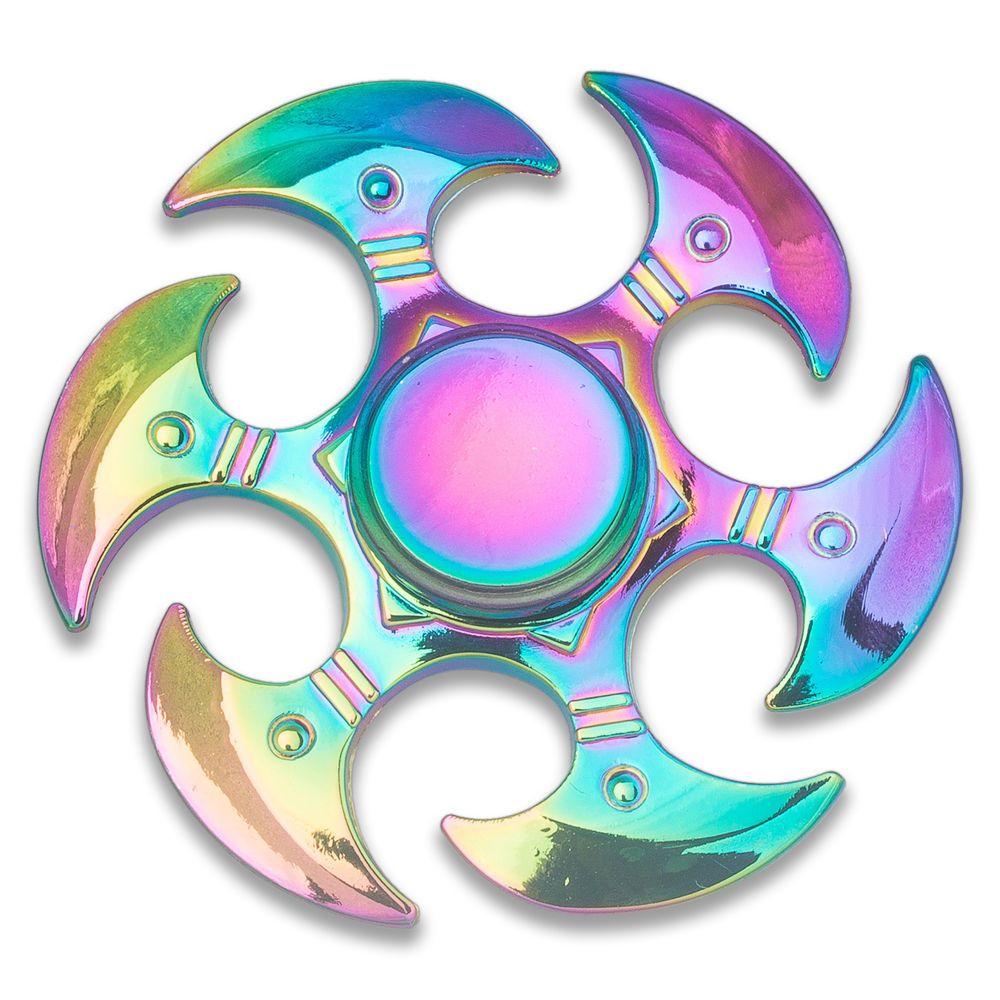 Rainbow Phoenix Logo - Rainbow Chrome Phoenix Fidget Spinner - Metal Anxiety Relief Hand ...