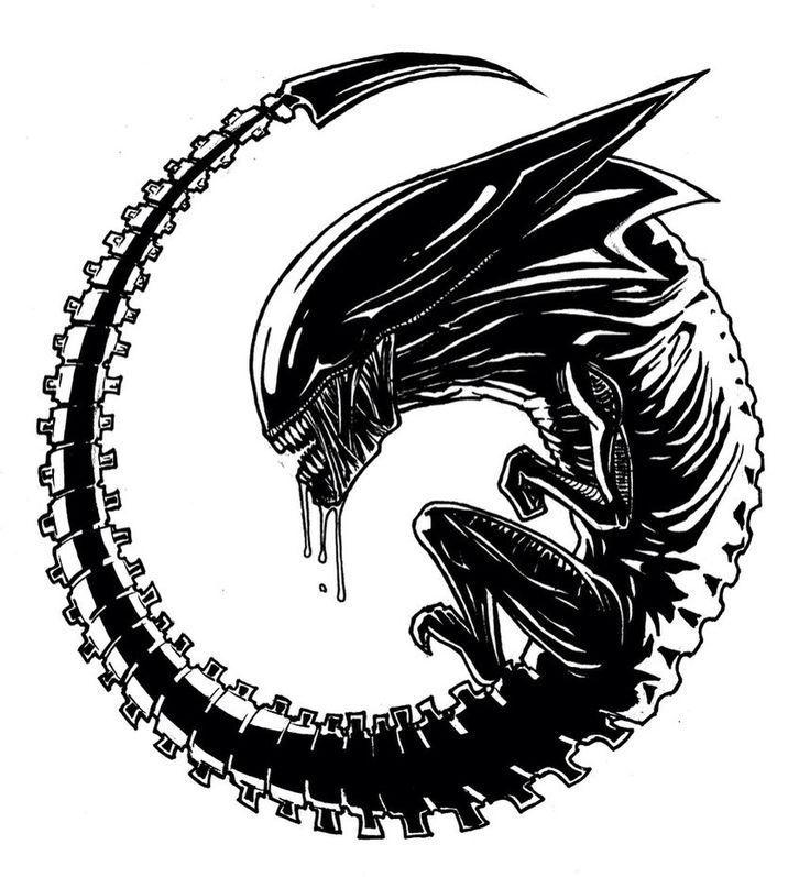 Alien Xenomorph Logo - Pin by Dimitry Poddubny on Alien tattoo designs | Pinterest | Alien ...