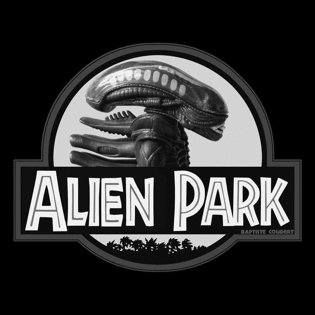 Xenomorph Logo - Alien Park Jurassic Park World Xenomorph Crossover Logo