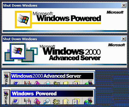 Windows 2000 Logo - IE6 converts 'Windows Powered' to Windows 2000 Advanced Server ...