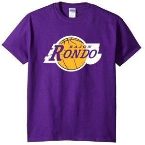 Rajon Rondo Logo - Rajon Rondo Los Angeles Lakers Logo T Shirt