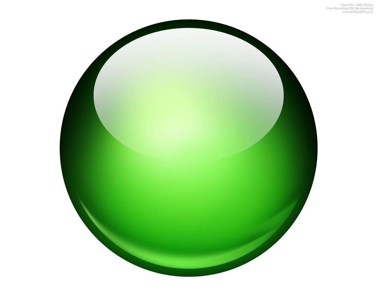 Green Orb Logo - Glossy ball Photohop icon