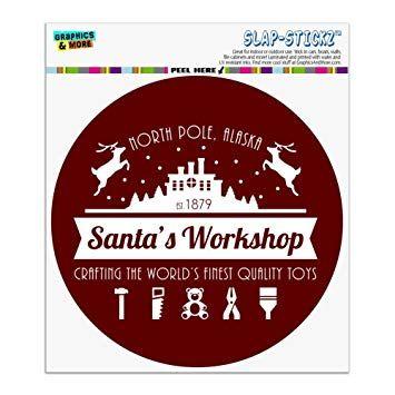 Workshop Logo - GRAPHICS & MORE Santa's Workshop Logo Christmas Toys North Pole ...