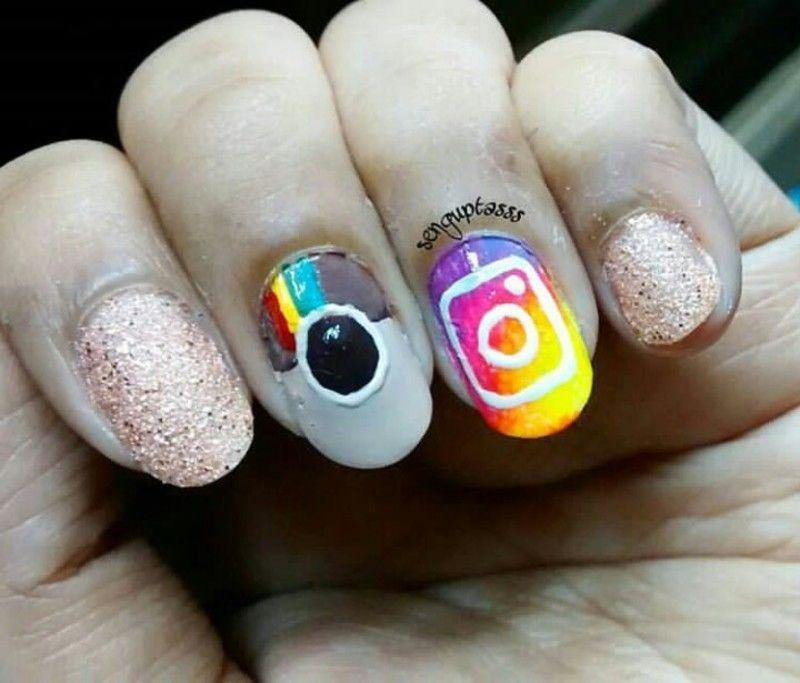 Instagram Old Logo - Instagram Logo - Old vs. New nail art by Sohini Sengupta - Nailpolis ...