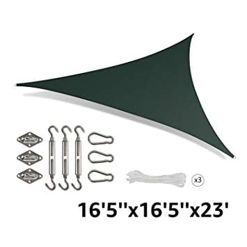 Right Triangle Green Logo - Amazon.com : DOEWORKS 17'x17'x23' Right Triangle Sun Shade Sail with ...