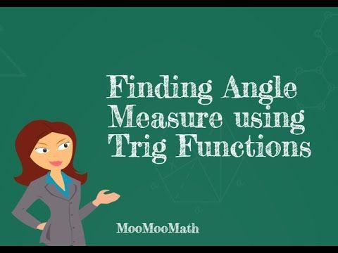 Right Triangle Green Logo - Finding the angle measure of a right triangle using trig functions