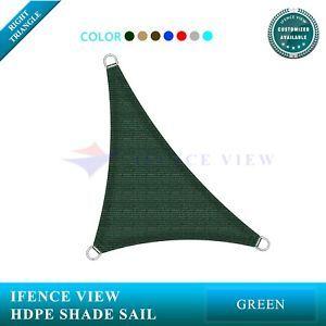 Right Triangle Green Logo - Ifenceview Green Right Triangle 10'x10'x14.1' Sun Shade Sail Awning ...