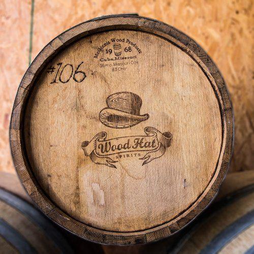 Whiskey Barrel Logo - 15 Gallon Fresh-Dumped, Once-Used Wood Hat Whiskey Barrel — Midwest ...