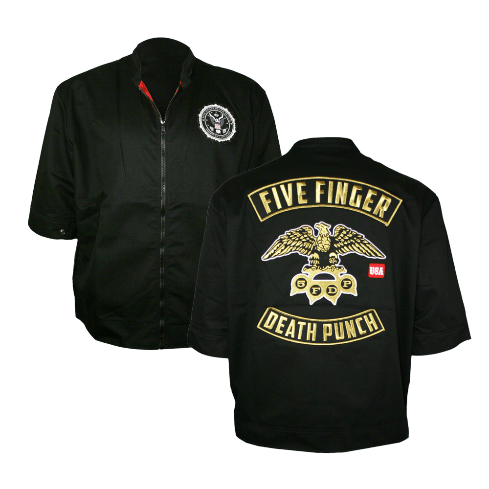 5FDP Eagle Logo - Gold Eagle Seal Short Sleeve Jacket – Five Finger Death Punch