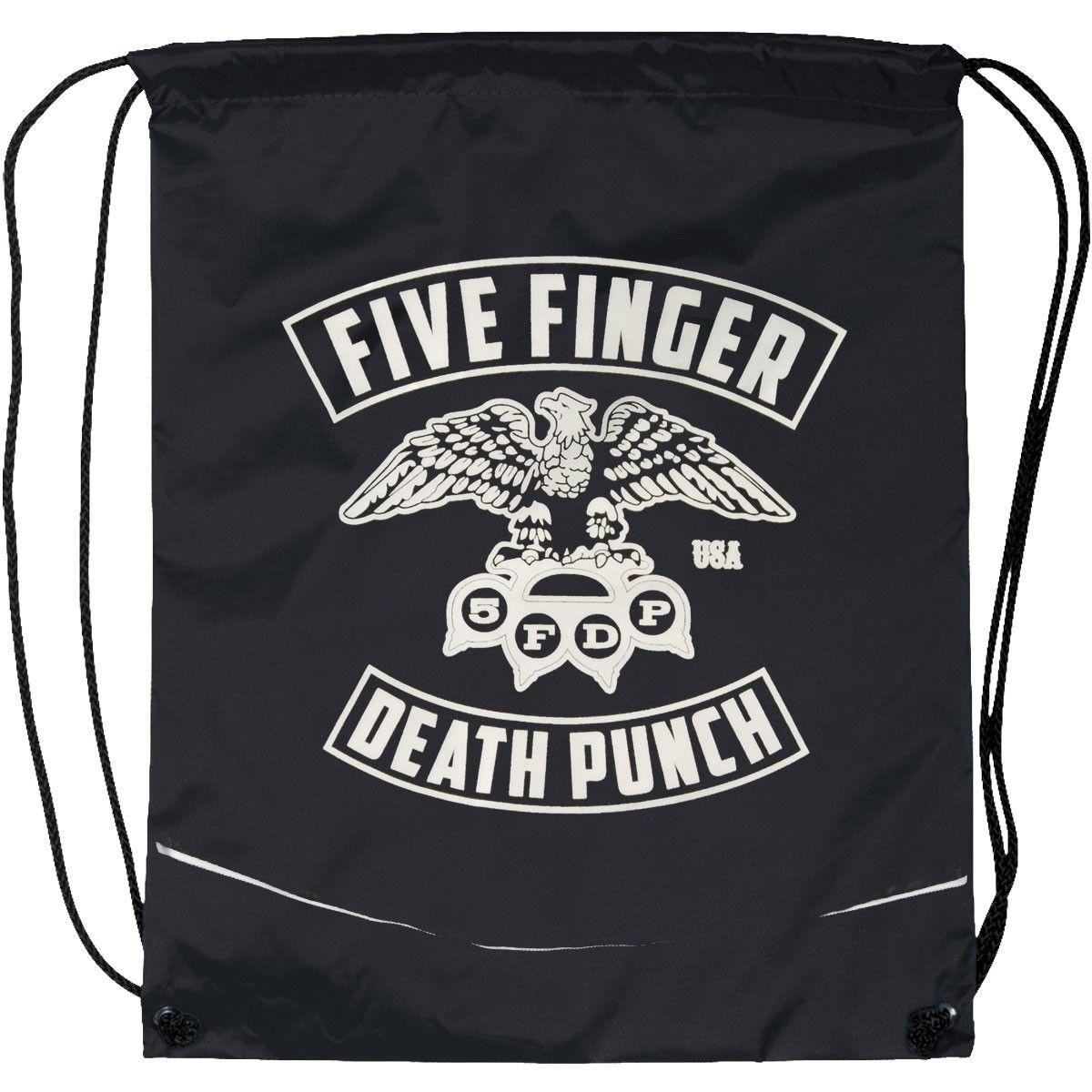 5FDP Eagle Logo - Five Finger Death Punch Eagle Drawstring Backpack