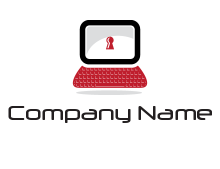 Red Computer Logo - Free Computer Logos, IT, Networking, Repair, Hardware Logo Creator