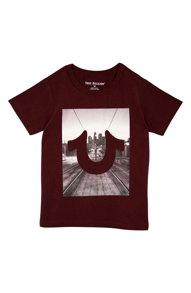 Maroon Horseshoe Logo - True Religion Brand Jeans Horseshoe City T-Shirt (Little Boys & Big ...