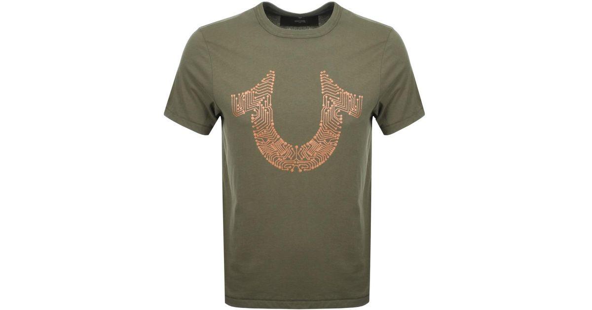 Maroon Horseshoe Logo - True Religion Horseshoe Logo T Shirt Green in Green for Men - Lyst