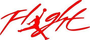 Red Computer Logo - Amazon.com: Flight Jordan Jumpman Logo Huge 23 AIR Decal Sticker for ...