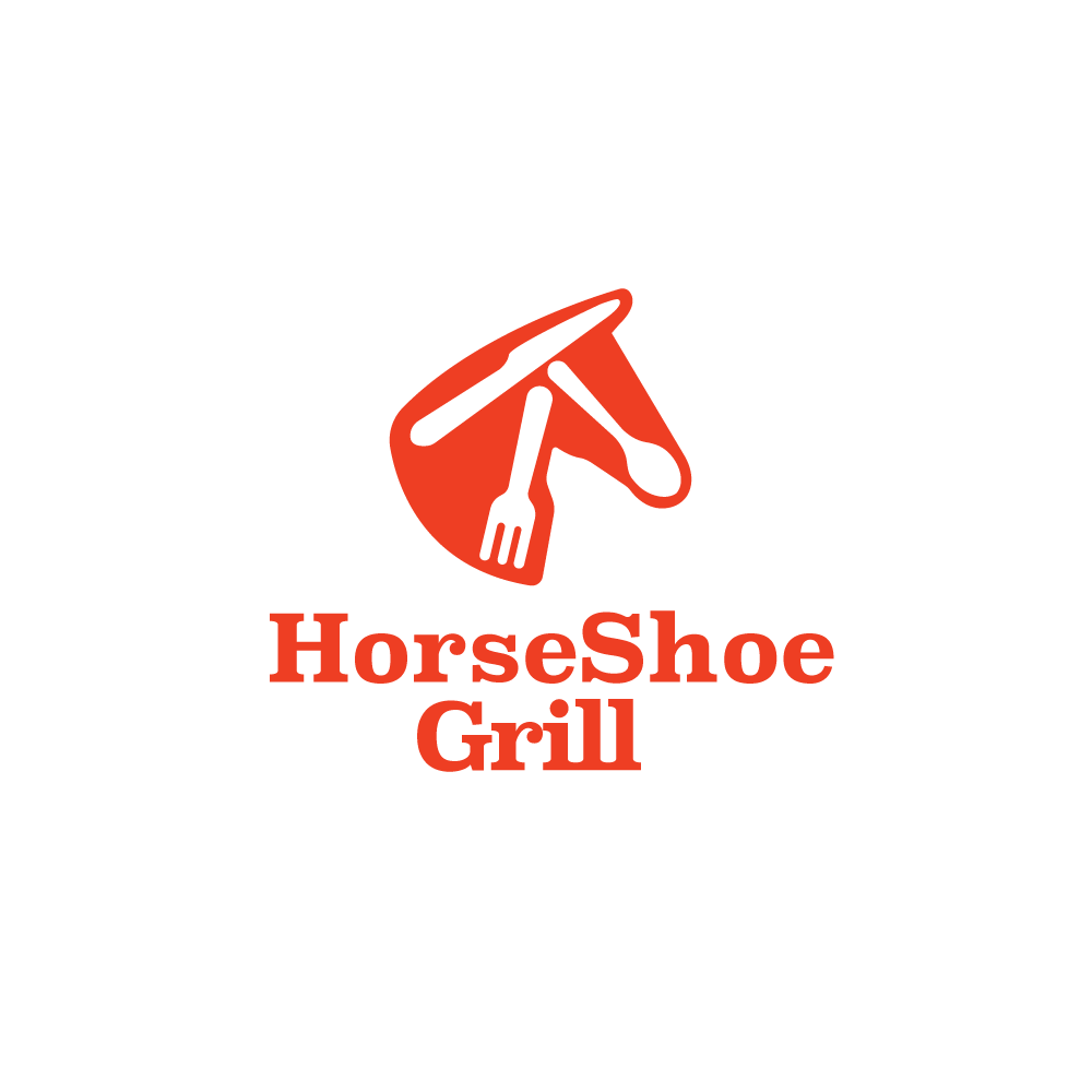 Maroon Horseshoe Logo - For Sale – Horse Shoe Cafe Logo | Logo Cowboy