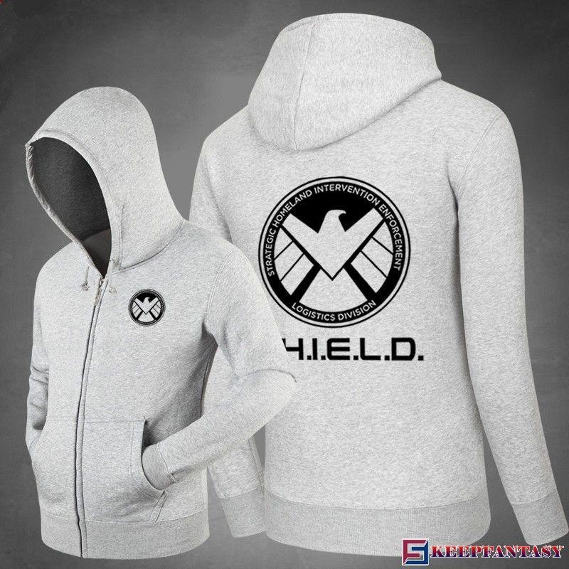 The Division Shield Logo - Agents Of Shield Logo Shield Zipper Hoodies