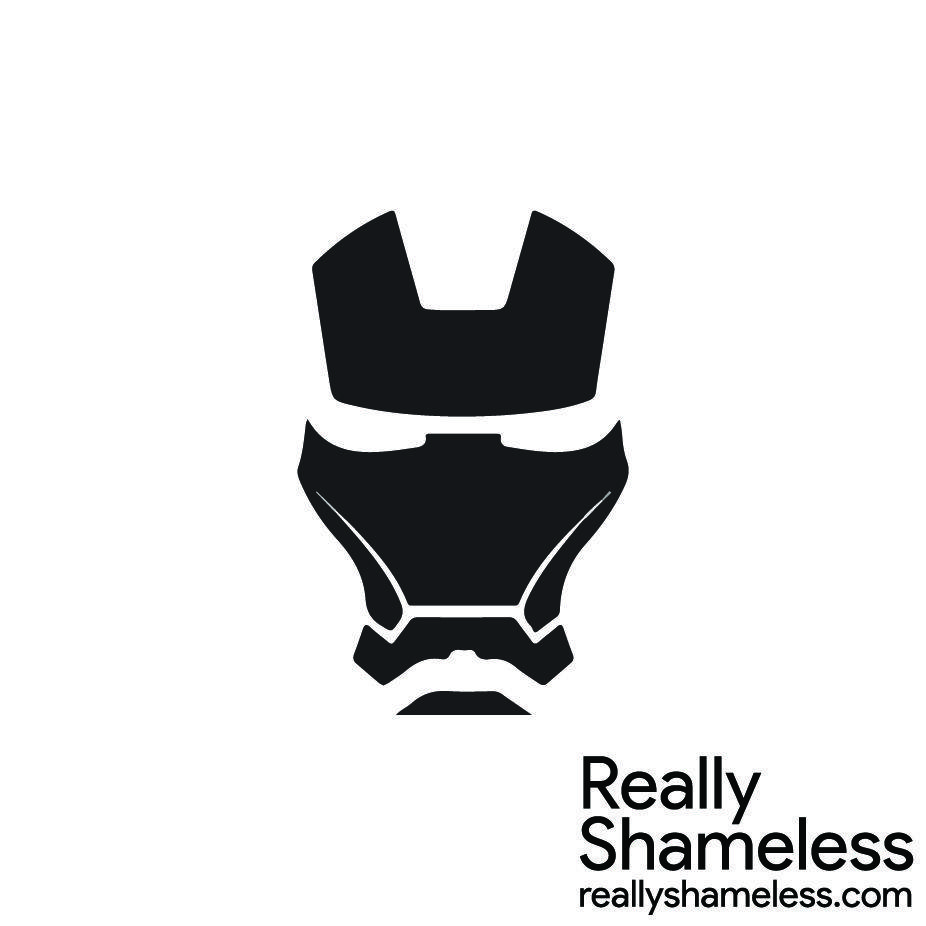 Iron Man Black and White Logo - Marvel] Iron Man Logo - Really Shameless