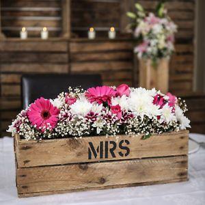 Rustic Wood Flowers Logo - Wedding Centre Piece - Rustic Wooden Flower Box with heart ...