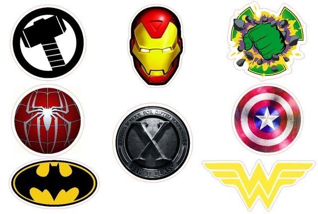 Iron Man Logo - 8 superhero logo wander woman batman iron man hulk matt finish ...