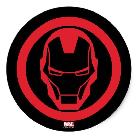 Iron Man Logo - Invincible Iron Man Classic Round Sticker | Zazzle.com