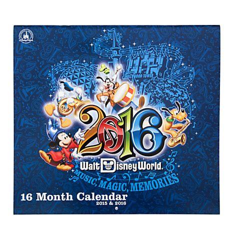 Walt Disney World 2016 Logo - Disney Calendar - 2015 to 2016 Walt Disney World - 16 Month