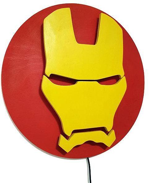 Iron Man Logo - Iron Man Logo lamp Night Lights / Illuminated Superhero Sign. Souq