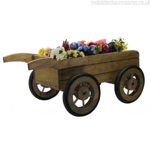 Rustic Wood Flowers Logo - Personalised Beautiful Rustic Wooden Flower Cart Planter Engraved ...
