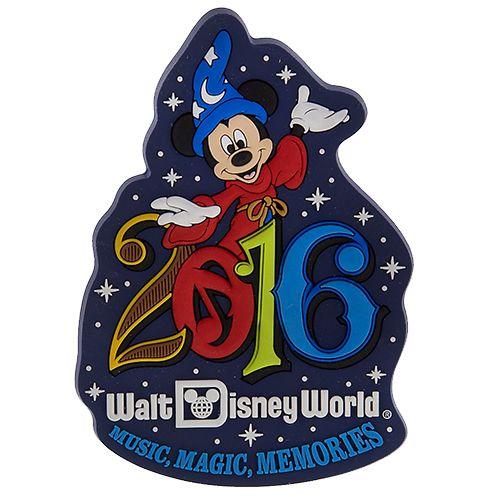 Walt Disney World 2016 Logo - Disney Magnet - 2016 Sorcerer Mickey Music Magic Memories Logo