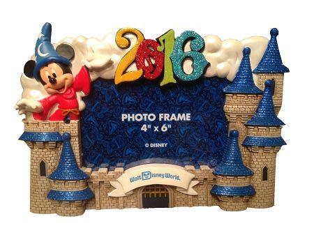 Walt Disney World 2016 Logo - Disney Photo Frame - 2016 Mickey Mouse with Castle - Resin - 4 x 6