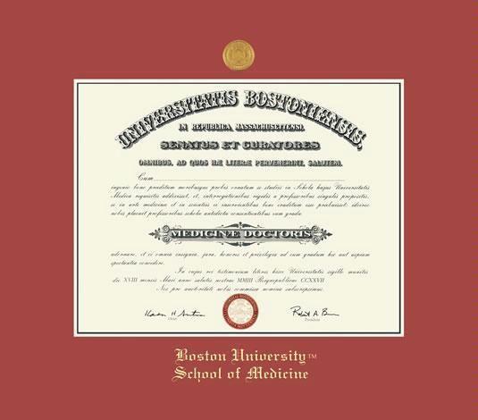 Boston U Logo - Custom Diploma Frames & Certificate Frames - Framing Success: Boston ...