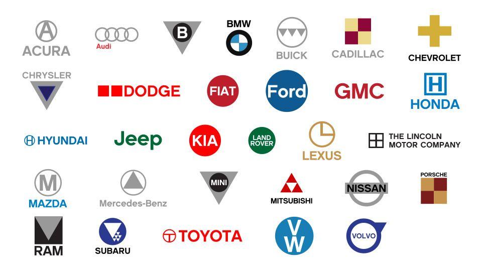 Famous Car Brand Logo - Simplified Redesigns Of World Famous Car Brand Logos