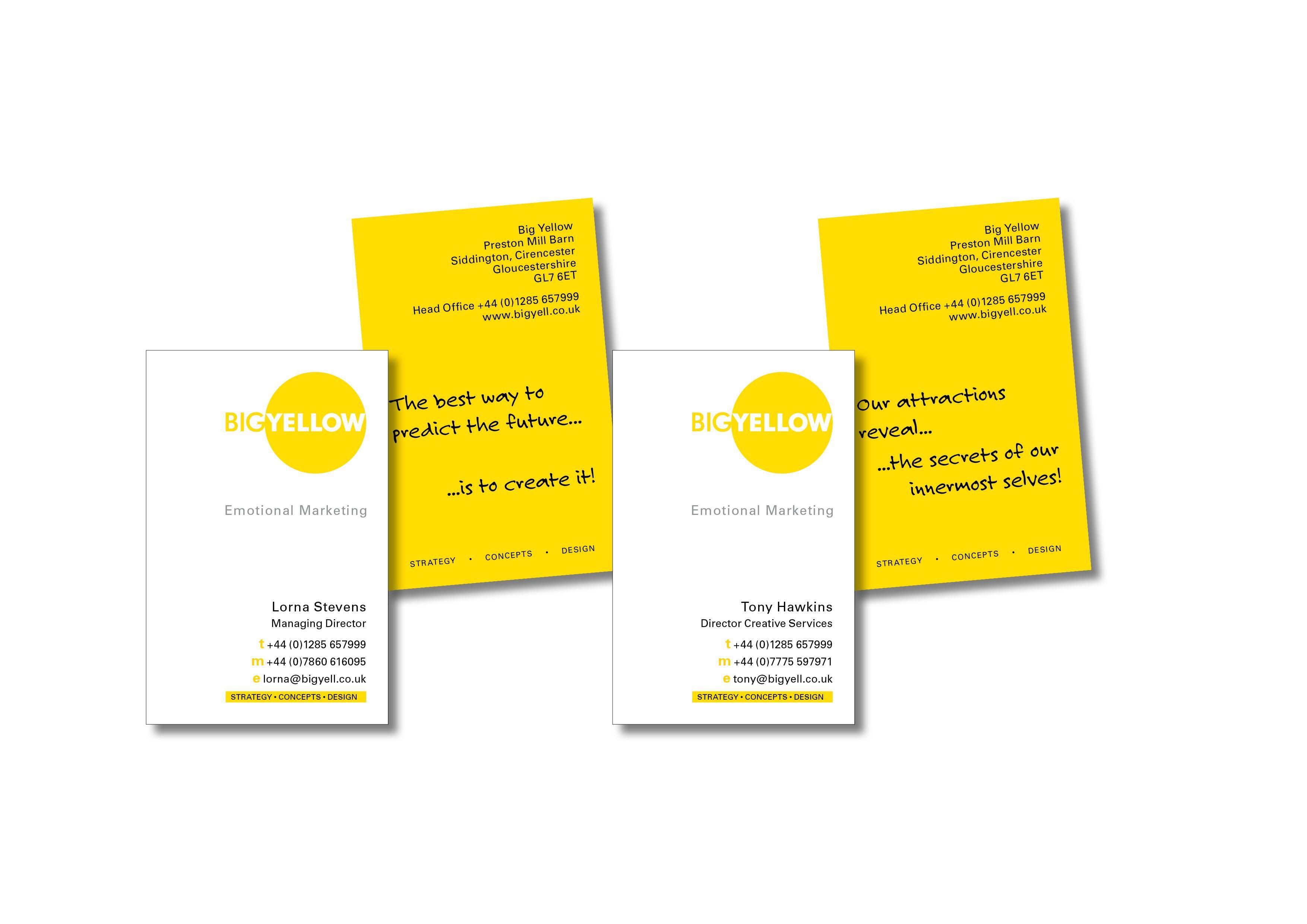 Big Yellow M Logo - BusinessCards for Big Yellow....Give us a shout if you need a NEW ...