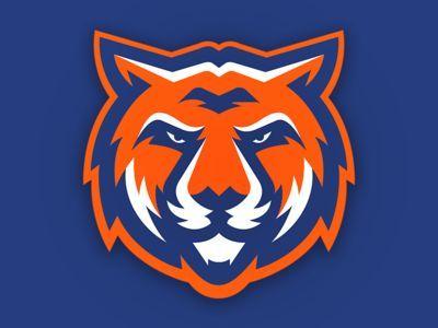 Blue and Orange Tiger Logo - Tigers | sportlogos | Sports logo, Logo design, Logos