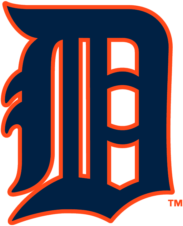 Orange and Blue Sports Logo - Detroit Tigers Primary Logo League (AL) Creamer's