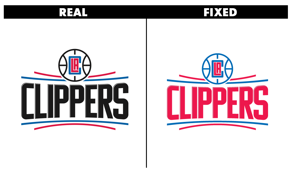 Black Sports Logo - sports logos that would look so much better with one simple fix