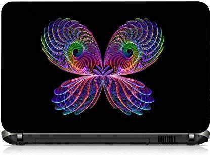 Multi Colored Butterfly Logo - VI Collections MULTI COLOR BUTTERFLY LOGO pvc Laptop Decal Free