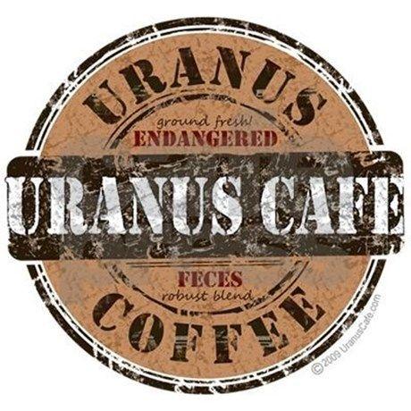 Funny Coffee Logo - Funny Uranus Cafe Coffee Logo Tote Bag