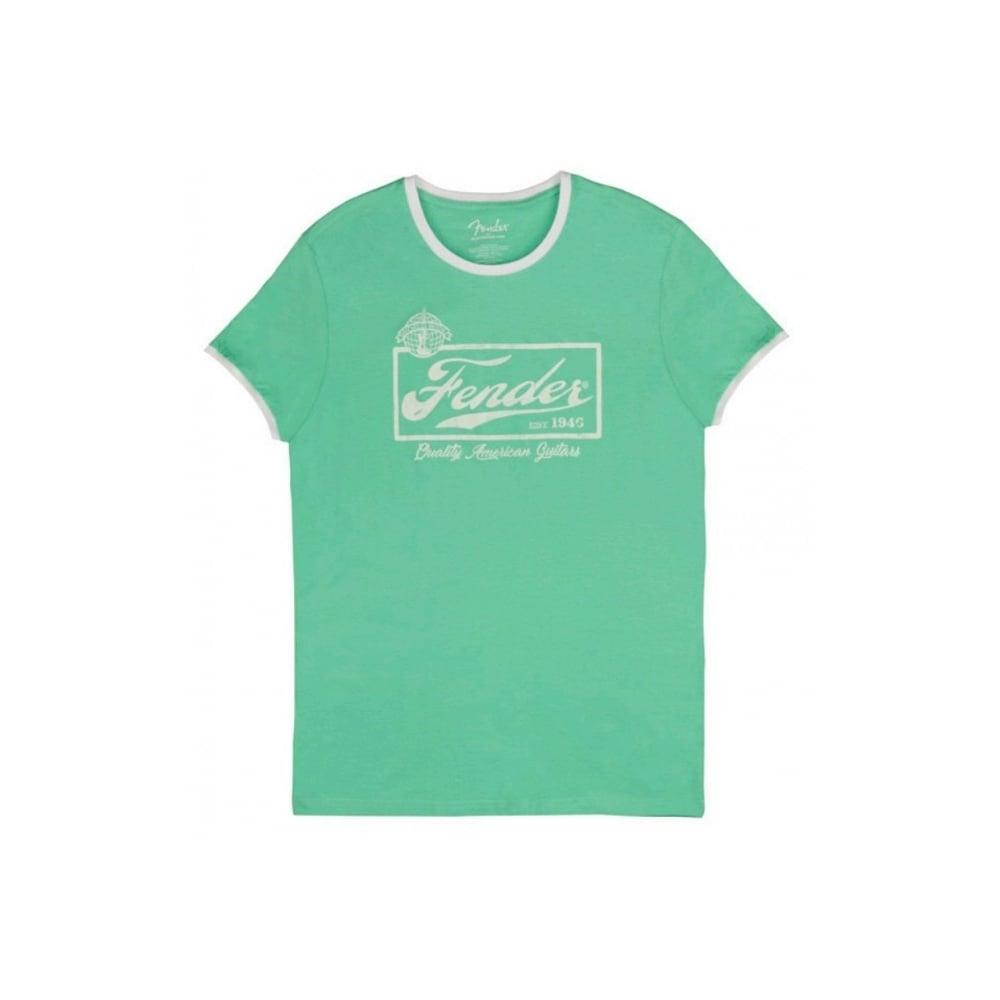 Green T Logo - Fender Beer Label Surf Green T-Shirt - Small