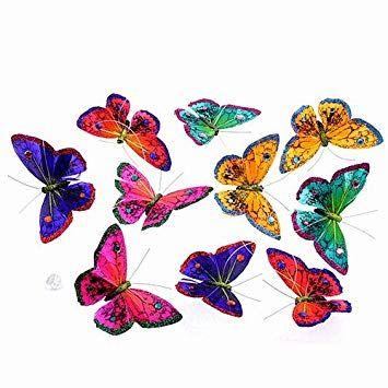 Multi Colored Butterfly Logo - Glitter Hand Painted Multi Colored Butterfly Garland